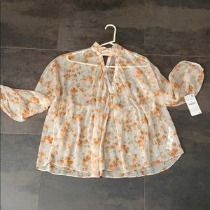 Floral see through shirt